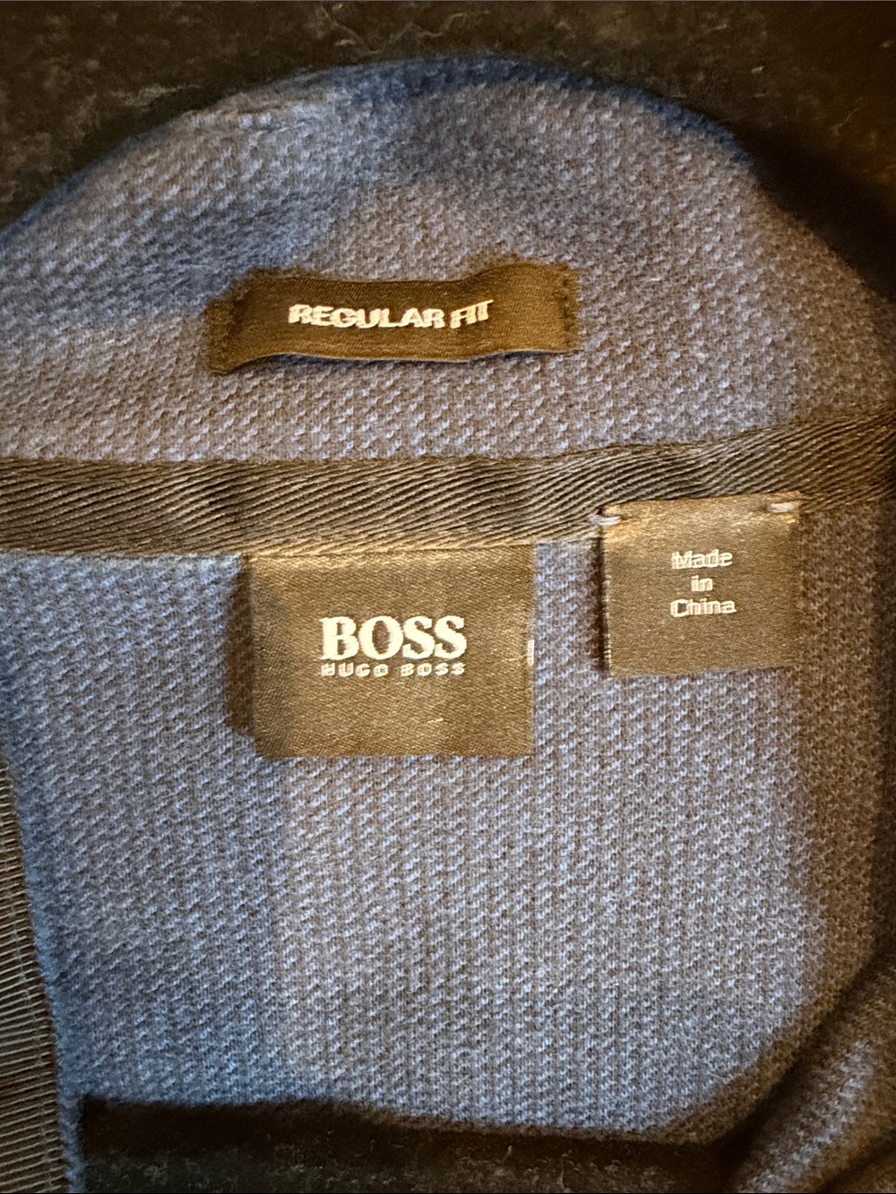 BOSS Men's Royal Blue Zip-Up Mock Neck Sweater - Picture 2 of 6
